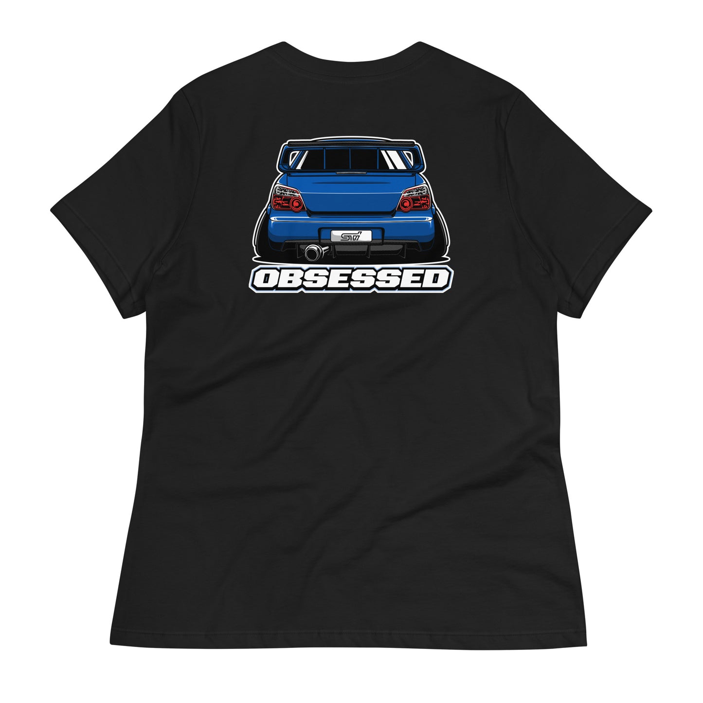 subaru-wrx-sti-rex-womens-ladies-short-sleeve-tee-shirt-obsessed-clothing-back-only