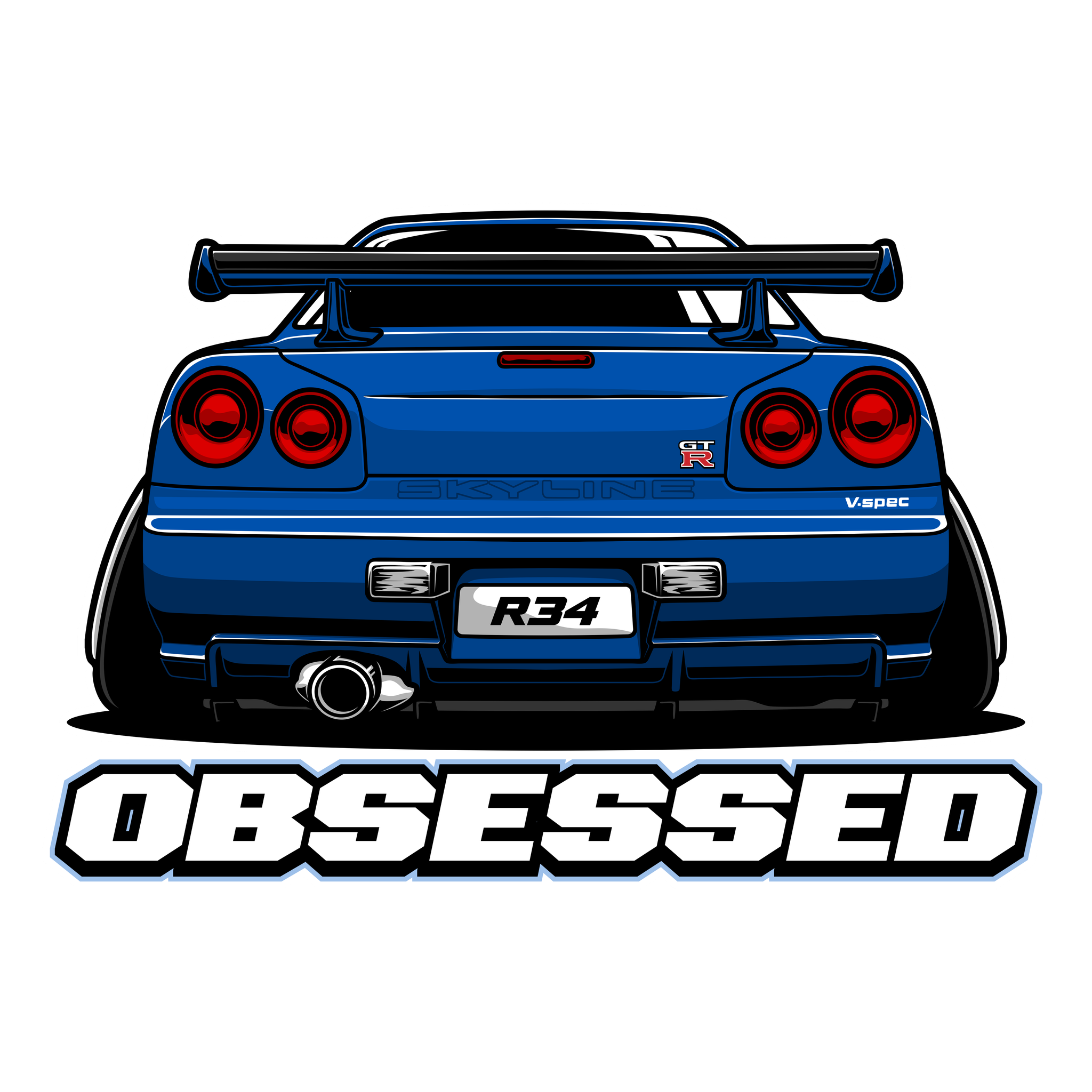 R34 GTR Sticker – Obsessed Clothing