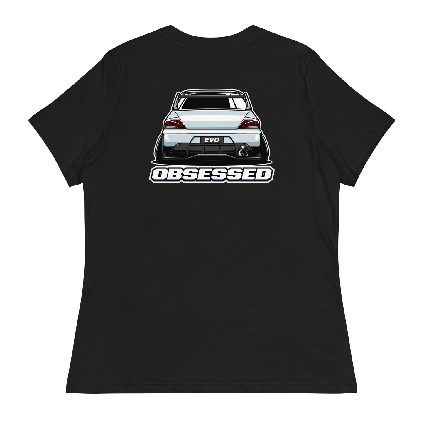 mitsubishi-lancer-evolution-evo-womens-ladies-short-sleeve-tee-shirt-obsessed-clothing-back-only